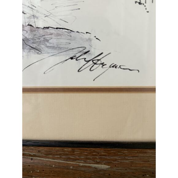 James Haymson Williamsburg Watercolor Print Govenor’s Palace Wood Frame Colonial - Picture 2 of 10